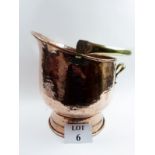 A copper coal bucket est: £25-£45 (A4)
