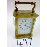 A French brass carriage clock est: £60-£90 (G2)