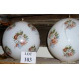 A pair of 1950's round glass light globes est: £30-£50 (AB7)