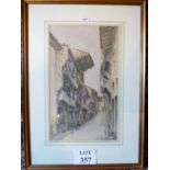 The Hon Col N G Bligh DSO (1884-1984) - A framed and glazed pencil and watercolour drawing entitled