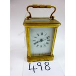 A French brass carriage clock est: £60-£90 (G2)