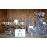 A box of assorted glassware and decanters est: £20-£40 (D3)