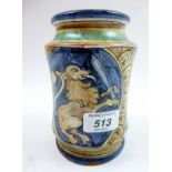 An albarello type Majolica jar est: £60-£80 (AF3)