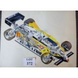 Alan Prost - An original Grand Prix International centre spread air brush cut away original artwork