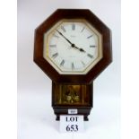 An Acctim hexagonal wall clock with visible rotating pendulum est: £20-£30 (G3 Wall)