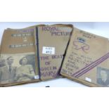 Royal interest: Three home-made scrap books containing newspapers and cuttings relating to the