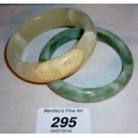Two Chinese stone bracelets est: £30-£40