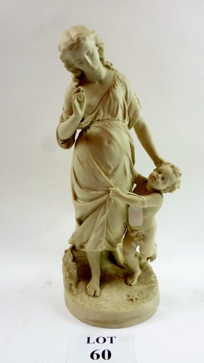 A large Parian Ware figurine 'Happy Days' est: £40-£60 (K1)