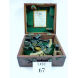 A mahogany cased boxed late 19c/20c sextant by Sewill maker to The Royal Navy,
