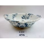 A late Victorian Booths blue and white poppy pattern oval bowl or toilet basin est: £15-£30 (AF1)