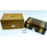 Two 19c boxes one brass bound est: £40-£60 (B21)