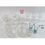 Approximately 20 pieces of mixed drinking glassware est: £10-£20 (D1)