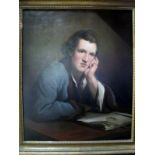 Mason Chamberlain (1727-1787) After - A framed portrait oil on canvas (re-lined) believed to be