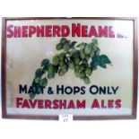 An old framed Shepherd Neame Malt & Hops Only sign est: £40-£60 (E)