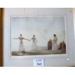 Sir William Russell Flint (1880-1969) - A framed and glazed coloured artist proof 'Castanets' (15"