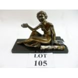 An Art Deco figurine of a young woman est: £30-£50 (K2)