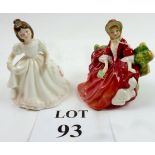 Two Royal Doulton figurine 'Lydia' HN 1908 and 'Amanda' HN 3635 (Boxes with Auctioneer) est: