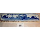 A Chinese blue and white paperweight painted with warriors in a garden est: £60-£90