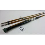 A four piece split cane fishing rod in c