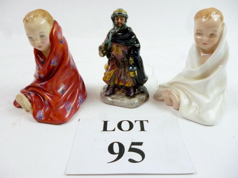 Three small Royal Doulton figures 'Good