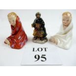 Three small Royal Doulton figures 'Good