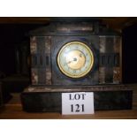 A Victorian marble mantel clock with Fre