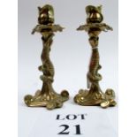 A pair of excellent quality 19c brass ca