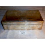 A large silver cigarette box London 1870