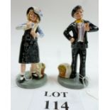 A Royal Doulton 'Pearly Boy' and 'Girl f