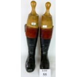 A pair of gentleman's vintage leather hunting/riding boots,