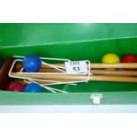 A Riley Cookham croquet set with four mallets,