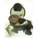 Vintage hats in a hat box est: £25-£45 (A3)