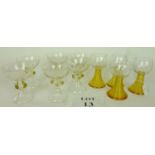 A set of six hock glasses engraved 'Deinhard Cabinet';