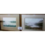 Three framed and glazed limited edition Michael Revers prints country landscape scenes to include