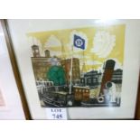 A framed and glazed limited edition Andrew Murray print 'St Katherine's Dock,