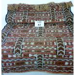 Berber Tribal rug from Tangiers in good condition (80 x 120 approx) est: £30-£50 (N)