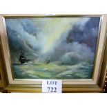 A framed oil on board study of ships at sea 'Return of the Fleet' signed Vivian Francis lower right