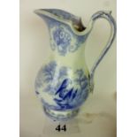 A Pearl Stoneware 'Eagle' pattern blue and white jug or ewer est: £20-£40 (A1)