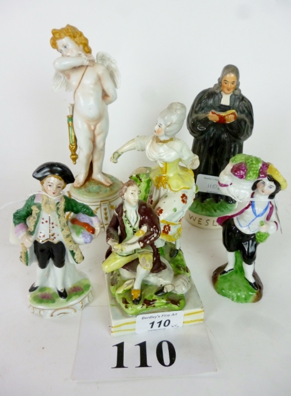 A Staffordshire figural group,