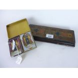 A vintage cribbage board and playing cards depicting No 10 Downing Street est: £30-£50 (N3)