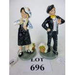 A Royal Doulton 'Pearly Boy' and 'Girl figurine HN 2789 & 2787 est: £60-£80 (L)