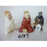 Three small Royal Doulton figures 'Good King Wenceslas' HN 3262,