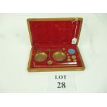 A cased set of apothecary scales (a/f) est: £15-£25 (N2)