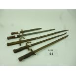 A collection of five assorted bayonets to include WWI and WWII (5) est: £30-£50 (L)