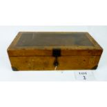 An antique pine tool box with metal corners est: £30-£50 (A4)