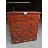 A Victorian mahogany chest of two short