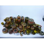 A large quantity of Russian painted lacq