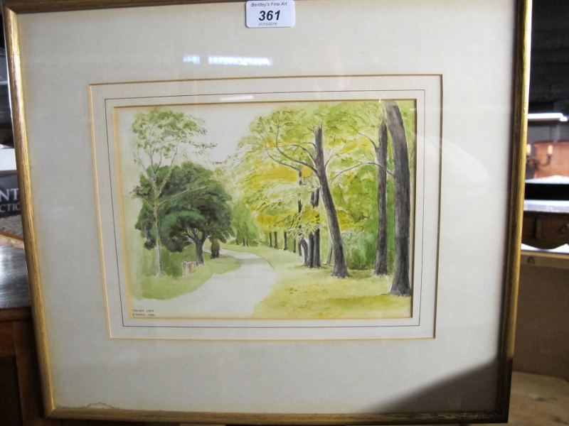 A framed and glazed watercolour study of