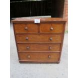 A Victorian mahogany chest of two short