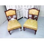 A pair of Edwardian ladies rosewood chai